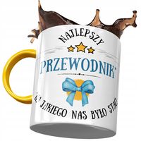 Kubek Żółty Dla Przewodnika Najlepszy Przewodnik Z Nadrukiem Ze Zdjęciem