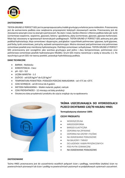 Hydroizolacja Zestaw Folia w płynie 12kg Grunt 2l Taśma 10m zdjęcie 12