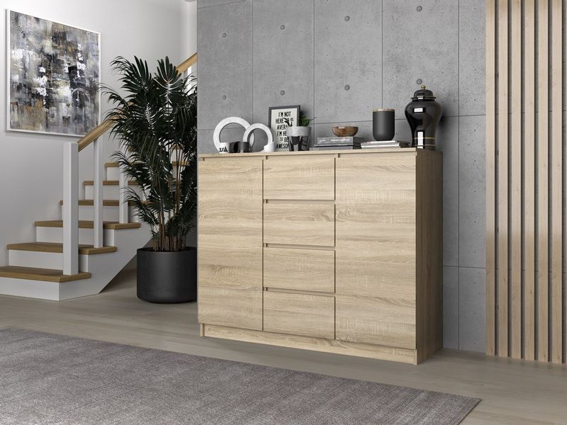 KOMODA 2 DRZWI 4 SZUFLADY SONOMA KOMPLET zdjęcie 7