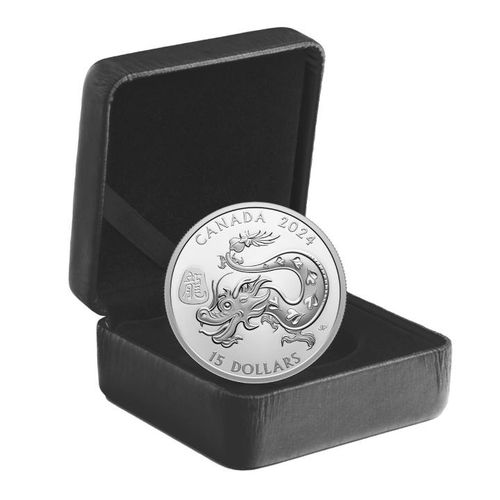 Canada: Lunar Year of the Dragon 1 uncja Srebra 2024 Proof na Arena.pl