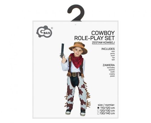 Strój przebranie dla dzieci Kowboj, 110/120 cm bal przebierańców karnawał na Arena.pl