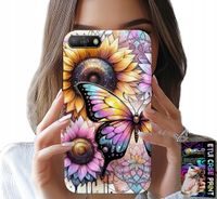 ETUI DO HUAWEI Y6 2018 - SŁONECZNIK Z MOTYLKIEM, OBUDOWA + FOLIA