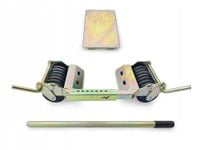 WÓZEK TRANSPORTOWY HOLOWNICZY POD KOŁO+DŹWIGNIA BLACHA ZESTAW PREMIUM 3.5T