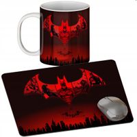 ZESTAW KUBEK + PODKŁADKA - BATMAN GOTHAM - PREZENT WIELE WZORÓW + IMIĘ