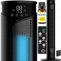 WENTYLATOR KOLUMNOWY WIATRAK PODŁOGOWY STOJĄCY XXL JONIZACJA LED + OLEJEK