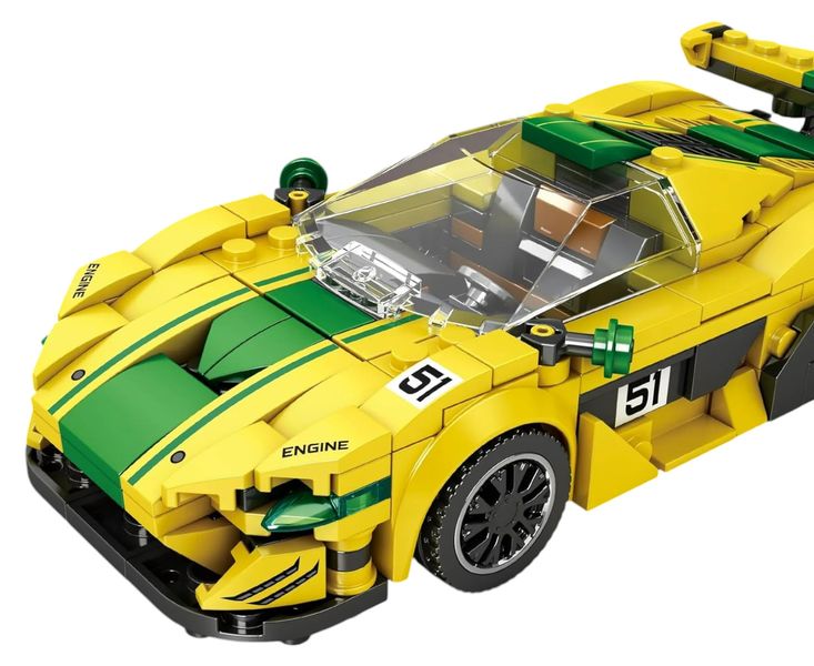 Zestaw Klocków Technicznych Auto Sportowe Żółte 368El. zdjęcie 3