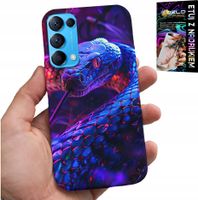 ETUI DO OPPO RENO5 4G 5G - WĄŻ KOBRA GRZECHOTNIK GADY CASE + FOLIA