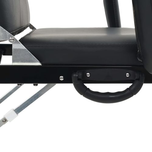 Przenośny fotel kosmetyczny, ekoskóra, 185 x 78 x 76 cm, czarny na Arena.pl