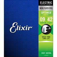Struny do gitary elektrycznej Elixir 19002 Nickel OPTIWEB Coating 9-42