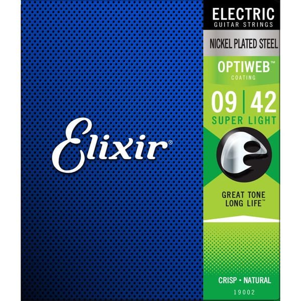 Struny do gitary elektrycznej Elixir 19002 Nickel OPTIWEB Coating 9-42 zdjęcie 1
