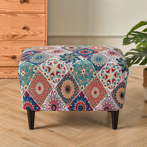 POKROWIEC NA PODNÓŻEK PUF ELASTYCZNY WZÓR RETRO na Arena.pl