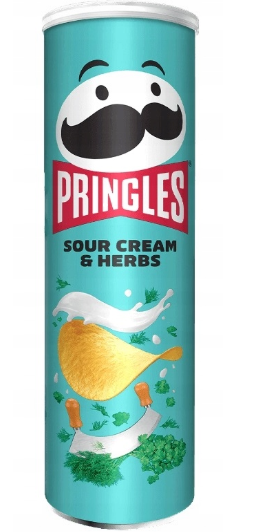 PRINGELS CHIPSY 165G CREAM CHEESE HERBS zdjęcie 1