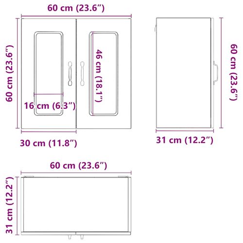 Szafka ścienna kuchenna ze drzwiami, Kalmar, dąb sonoma na Arena.pl