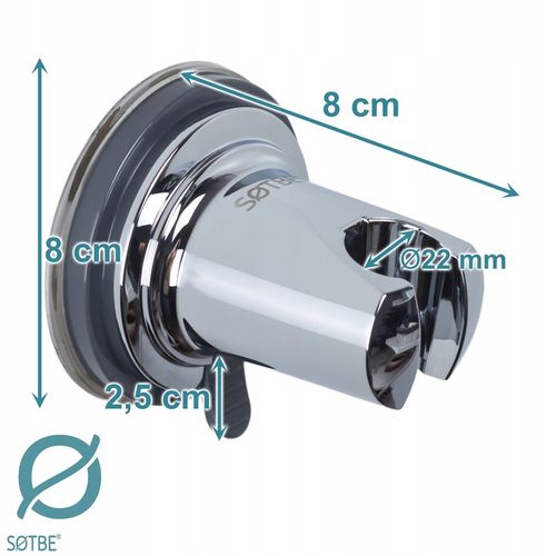 Uchwyt przyssawkowy do słuchawki prysznicowej UNIWERSALNY mocny trwały na Arena.pl