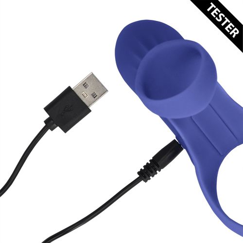 Vibrating Cockring With Clit Stimulation - Tamiya Blue na Arena.pl