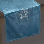 Obrus dekoracyjny ILONA 40x140 Eurofirany granatowy