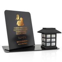 WIELKANOCNY ZNICZ LAMPION SOLARNY dedykacja GRATIS