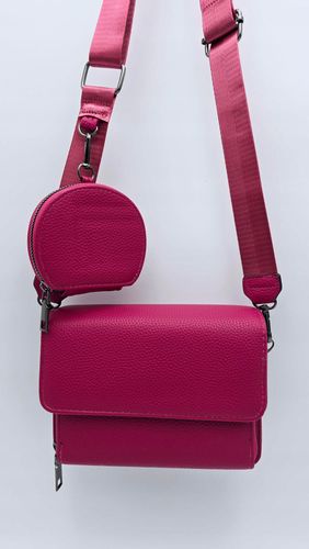 Victoria J. - torebka listonoszka portfelik pasek BOHO różowy fuksja VJ-938 na Arena.pl