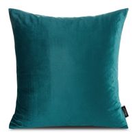 Poszewka 45x45 cm ciemnoturkusowy welwet miękkość i styl