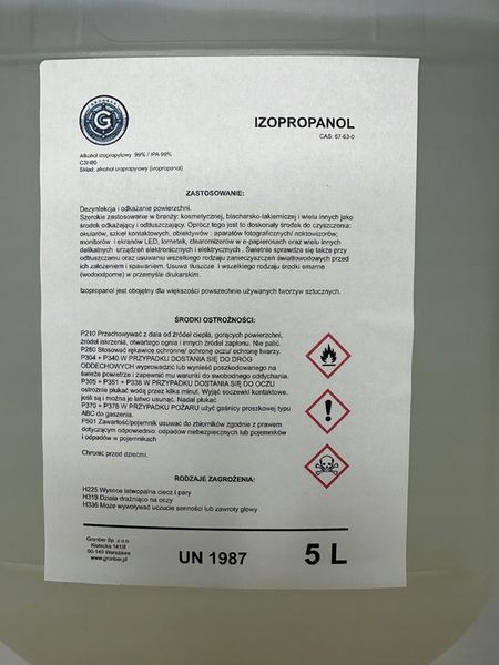 Izopropanol 99% 5L, IPA zdjęcie 3