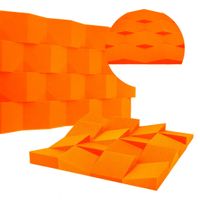 PANELE AKUSTYCZNE MATA GĄBKA PIANKA AKUSTYCZNA 3D - Zestaw 16 szt.