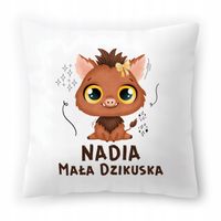 Poduszka Biała 40X40 Cm Dla Nadii Córki Dziecka Z Nadrukiem Ze Zdjęciem