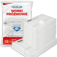 Worki Próżniowe Do Ubrań Na Pościel Koce 15 Szt MOCNE WIELOKROTNEGO UŻYTKU