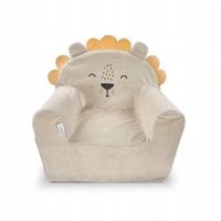 ALBERO MIO Fotelik piankowy pufa dla dziecka niemowlaka Velvet Beżowy LION