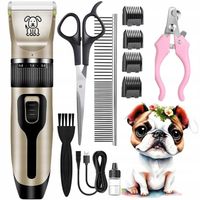 MASZYNKA DO STRZYŻENIA PSÓW PSA KOTA ZWIERZĄT ZESTAW CICHA PROFESJONALNA