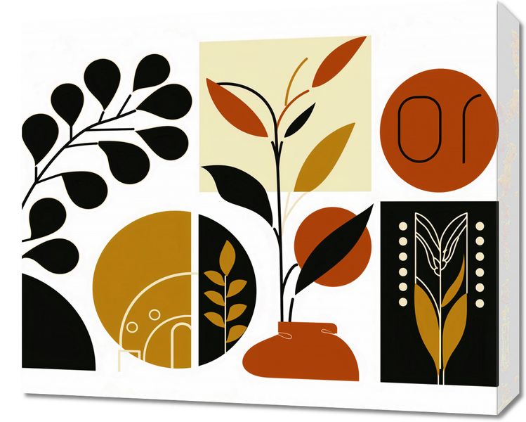 Obraz 60x50cm Kolaż Botaniczny zdjęcie 1