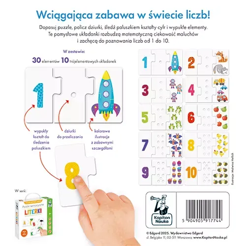 Puzzle Sensoryczne 30 Elementów. Cyferki zdjęcie 3