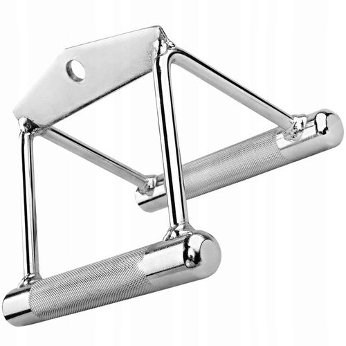 UCHWYT PODWÓJNYTRÓJKĄTNY DO WYCIĄGU ATLASU STALOWY NA TRICEPS PLECY JAKOŚĆ na Arena.pl