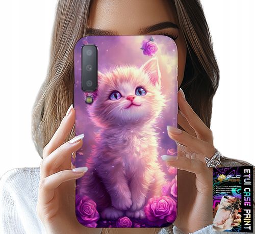 ETUI DO SAMSUNG A7 2018 - SŁODKI KOTEK, KOT, WZORY ZE ZWIERZĘTAMI na Arena.pl