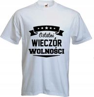 KOSZULKA NA WIECZÓR KAWALERSKI z napisem imieniem