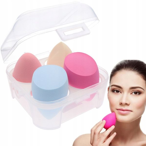 ZESTAW 4 GĄBKI DO MAKIJAŻU GĄBKA BLENDER GĄBECZKI zdjęcie 1