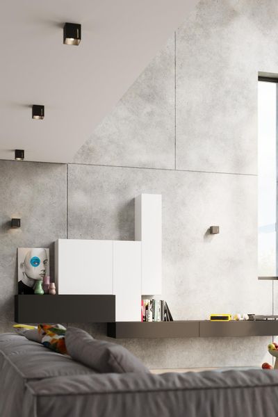 Plafon LAMPA sufitowa SL.0400 metalowa OPRAWA kwadratowa kostka cube czarna zdjęcie 5