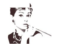 60CM 50CM OBRAZ ŚCIENNY AUDREY HEPBURN DRUK PŁÓTNO