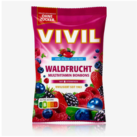 vivil waldfrucht cukierki bez cukru owoce leśne 120 g