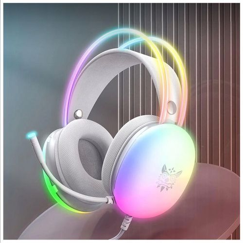 SŁUCHAWKI GAMINGOWE NAUSZNE Z MIKROFONEM RGB PRZEWODOWE ONIKUMA X25 PC USB na Arena.pl