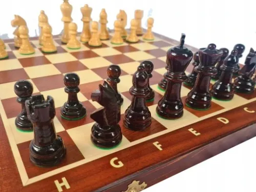 Szachy wykonane z Mahoniu i Jawora DUŻE - PRODUCENT na Arena.pl