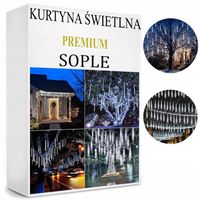 SOPLE METEORYTY WISZĄCE LAMPKI CHOINKOWE ZEWNĘTRZNE KURTYNA LED