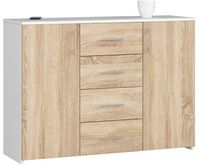 KOMODA K 45 110 cm BIAŁA / SONOMA