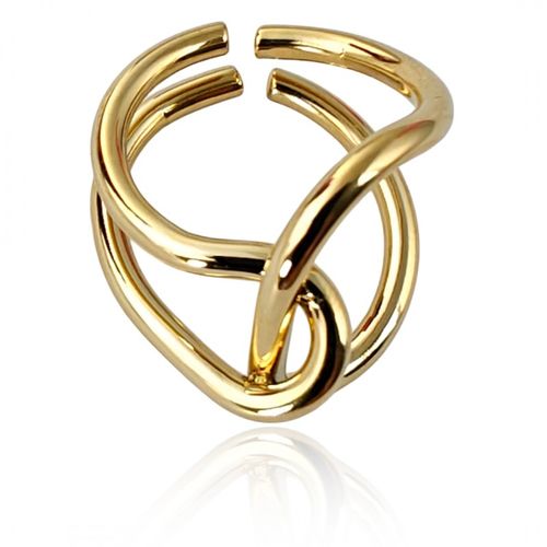 Pierścionek Stal Chirurgiczna Platerowana Złotem Regulowany Pst947 na Arena.pl