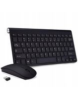 ZESTAW KLAWIATURA + MYSZKA BEZPRZEWODOWA SLIM PRO CZARNA MYSZ