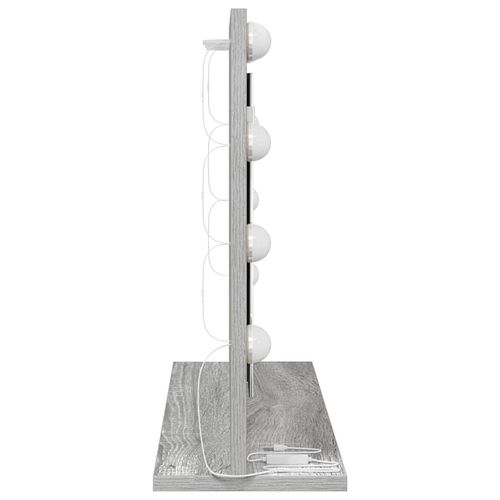 Lustro toaletowe Ze LED Lights Szary Sonoma 60 x 45 x 18 cm na Arena.pl