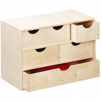 DREWNIANY ORGANIZER POJEMNIK NA DECOUPAGE ZELLER