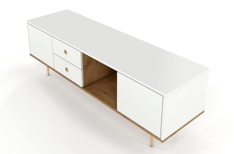 Szafka rtv Harmoni H02 biała zdjęcie 5