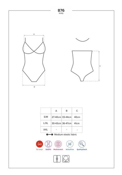 Niesamowite Body - Obsessive 876-TED-1 S/M zdjęcie 3