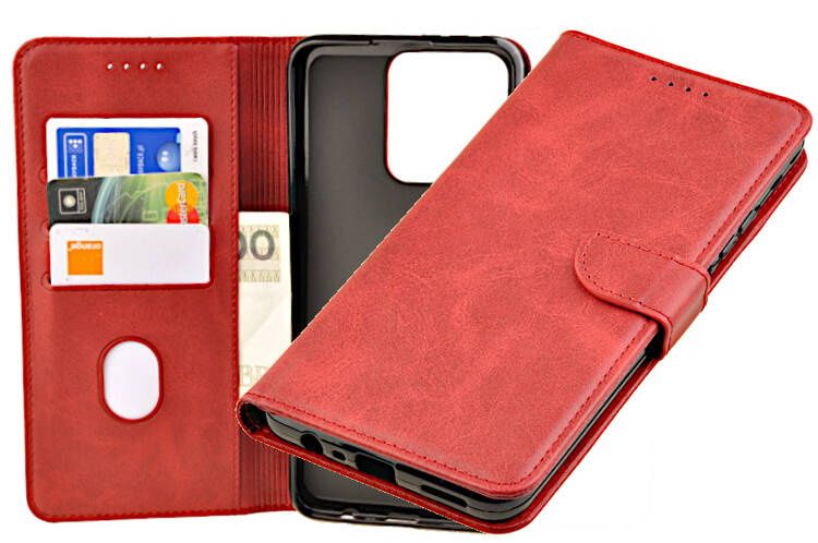 Etui portfel Wallet do Realme C51 czerwony zdjęcie 1