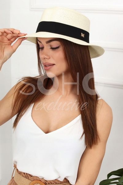 KAPELUSZ SŁOMKOWY LETNI PLAŻOWY MODNY KOBIECY DAMSKI KOBIECY KOLORY 2372 zdjęcie 5